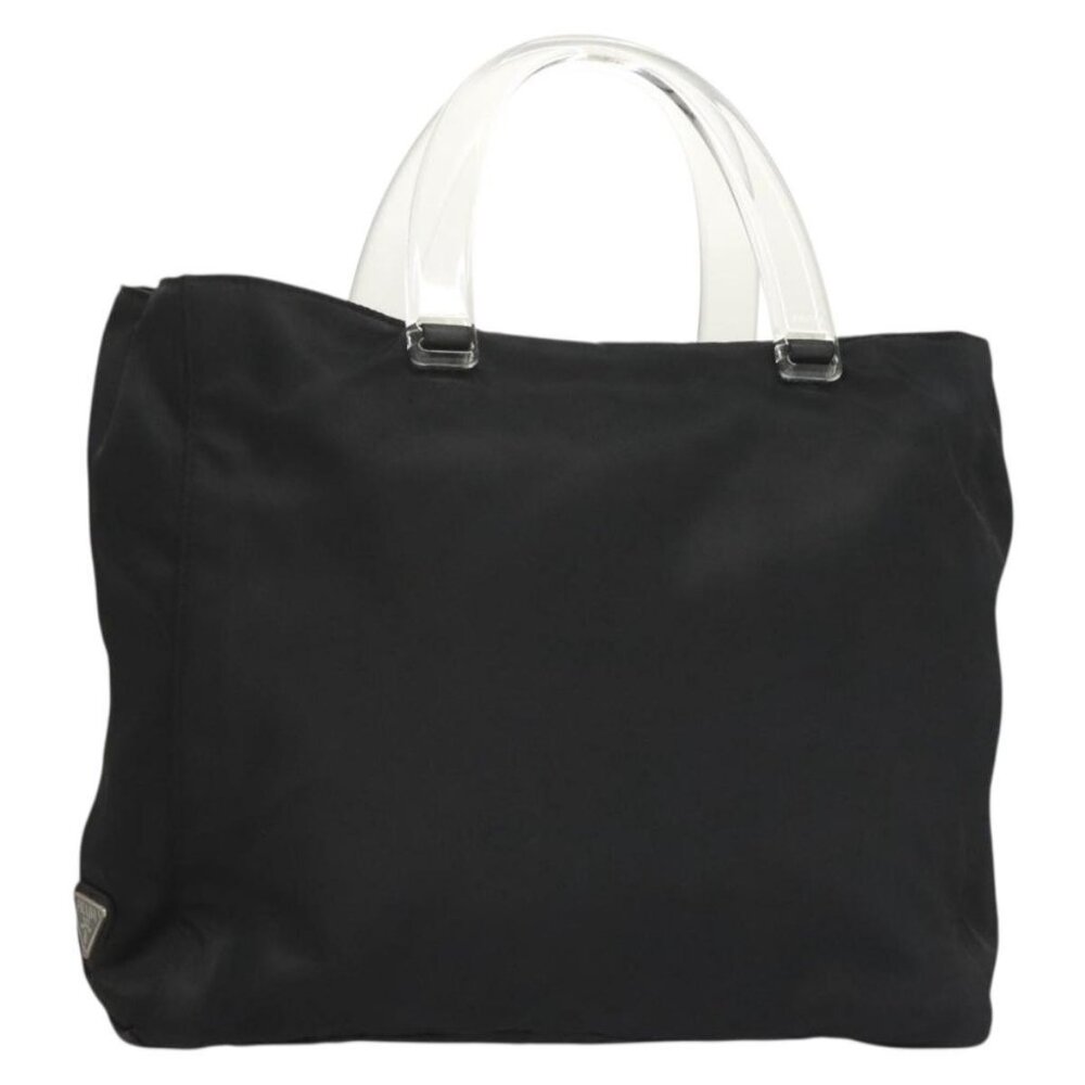 PRADA Hand Bag Nylon Black Clear Auth - Picture 3 of 16